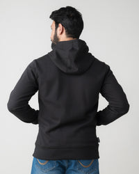 BLACK REGULAR FIT HOODIE