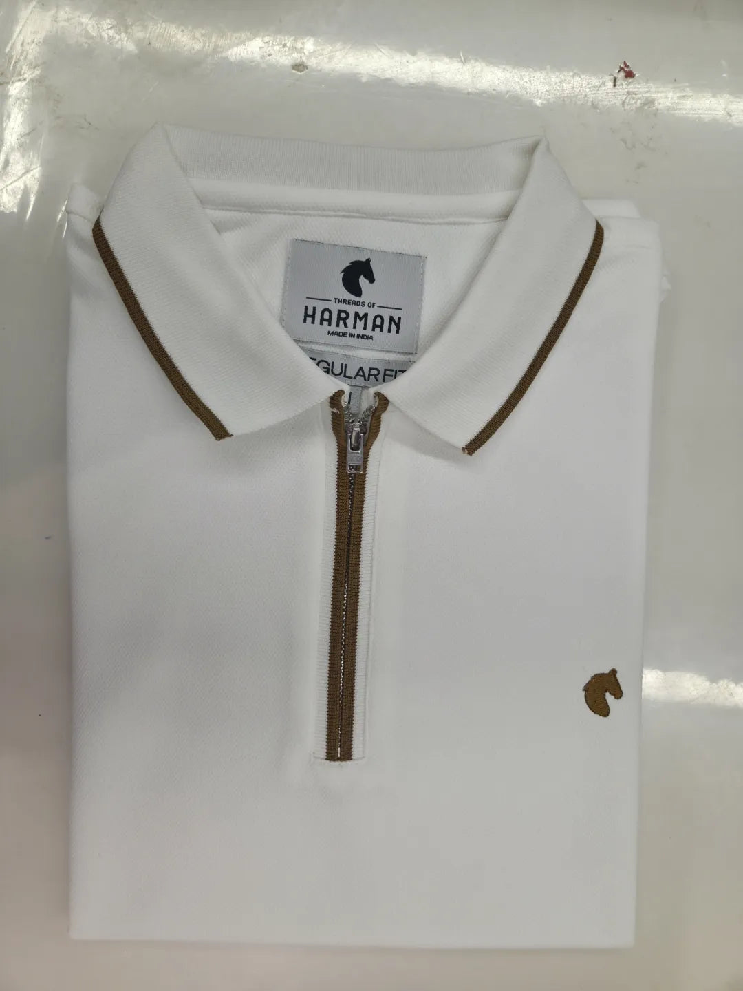 Sky Blue - Men's Zipper Polo