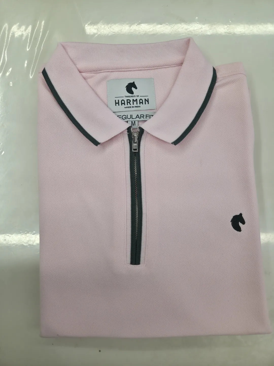 Pink - Men's Zipper Polo