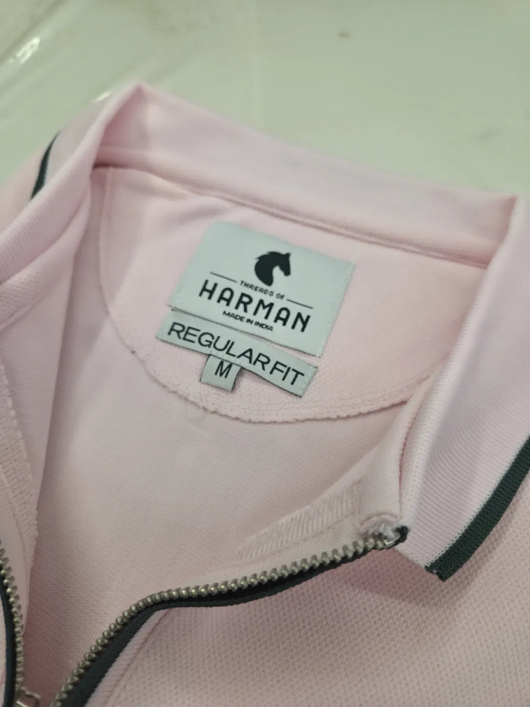 Pink - Men's Zipper Polo