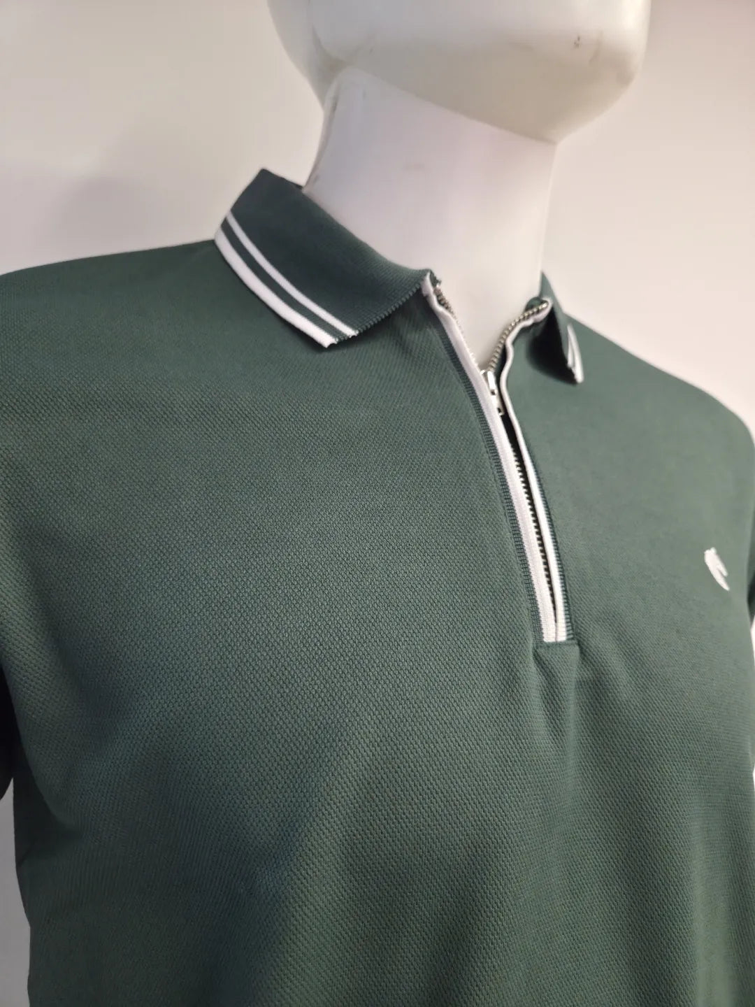 Green - Men's Zipper Polo