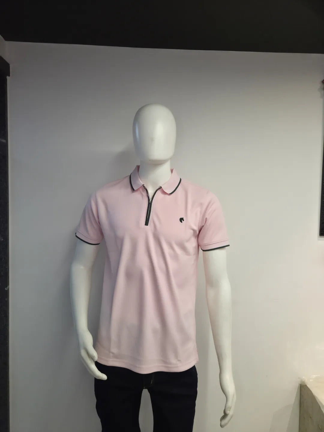 Pink - Men's Zipper Polo
