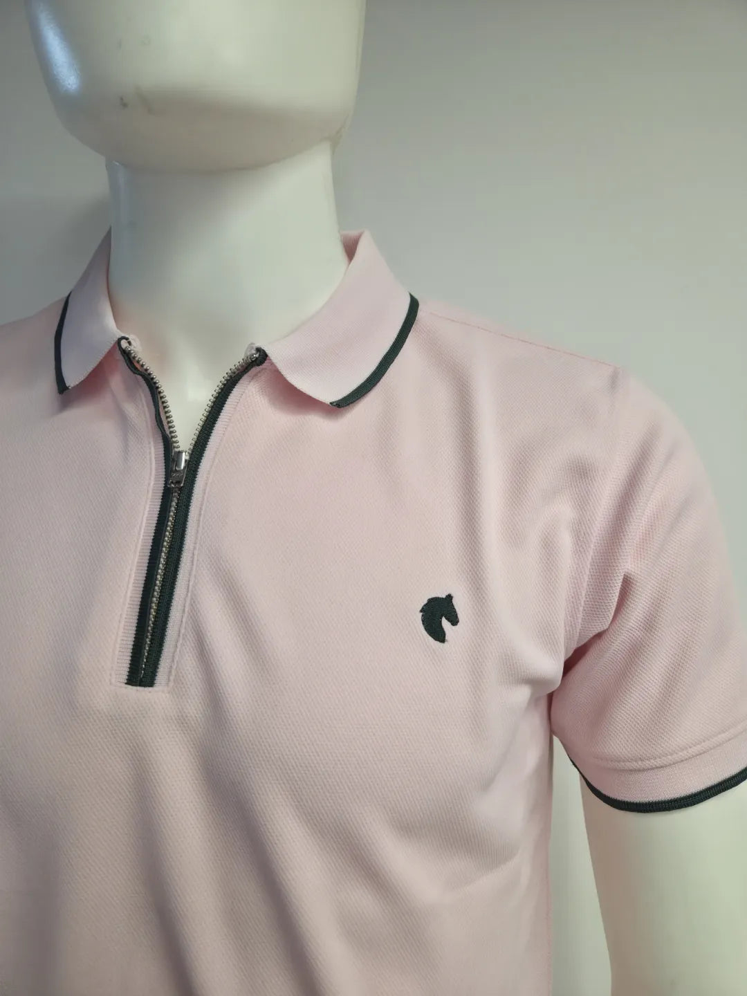 Pink - Men's Zipper Polo