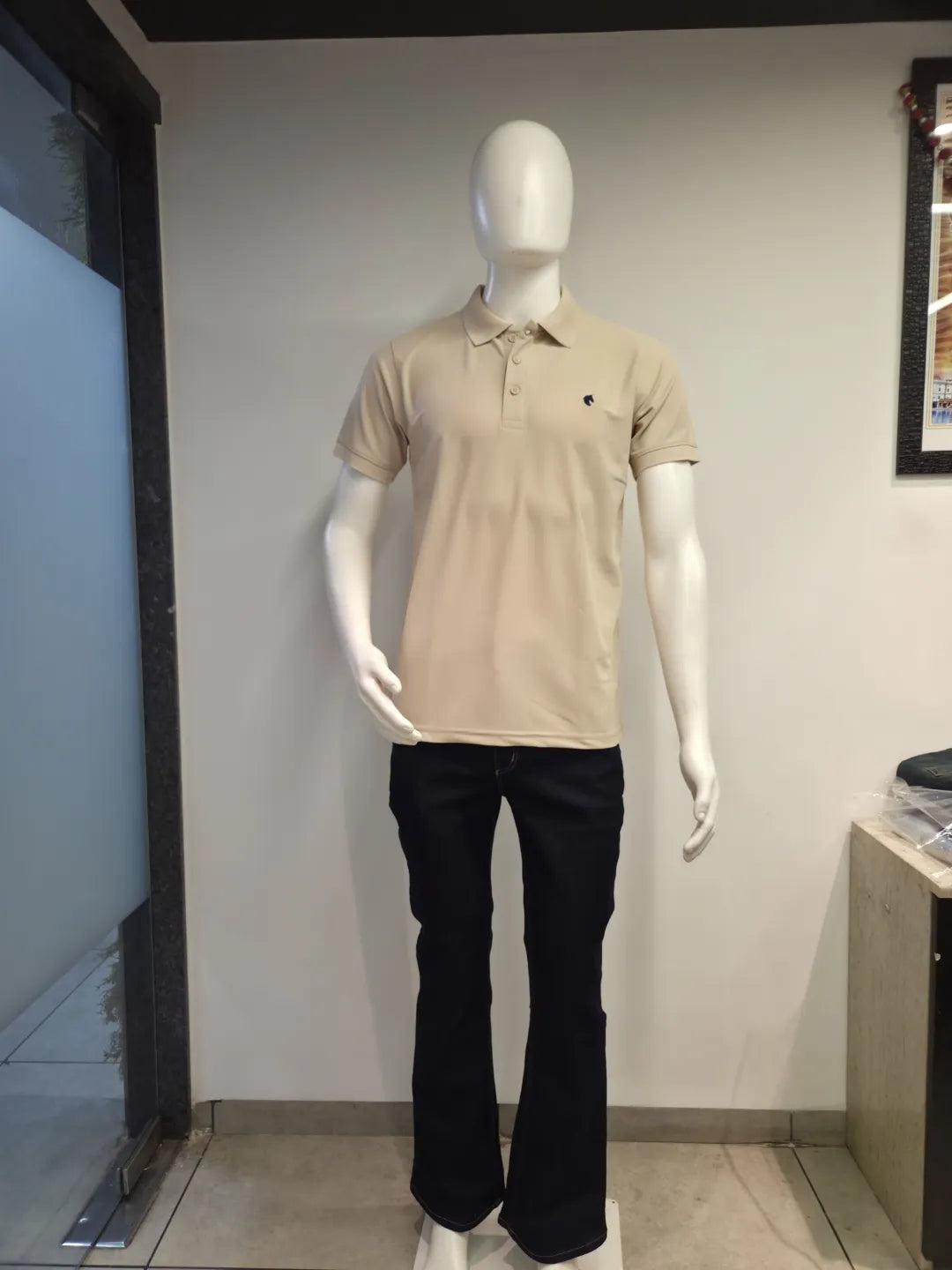 Beige - Men's Polo T-Shirt
