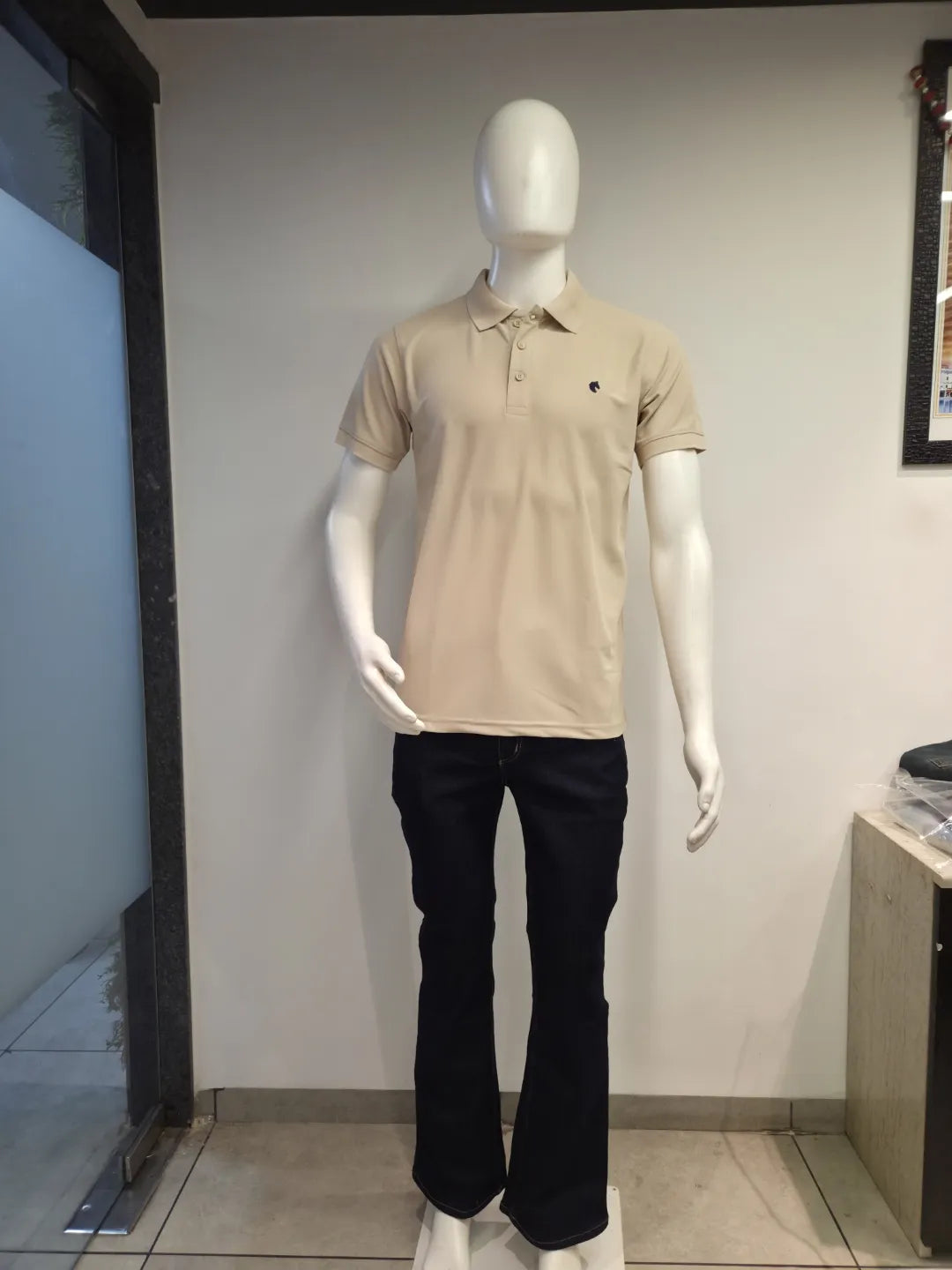 Beige - Men's Polo T-Shirt