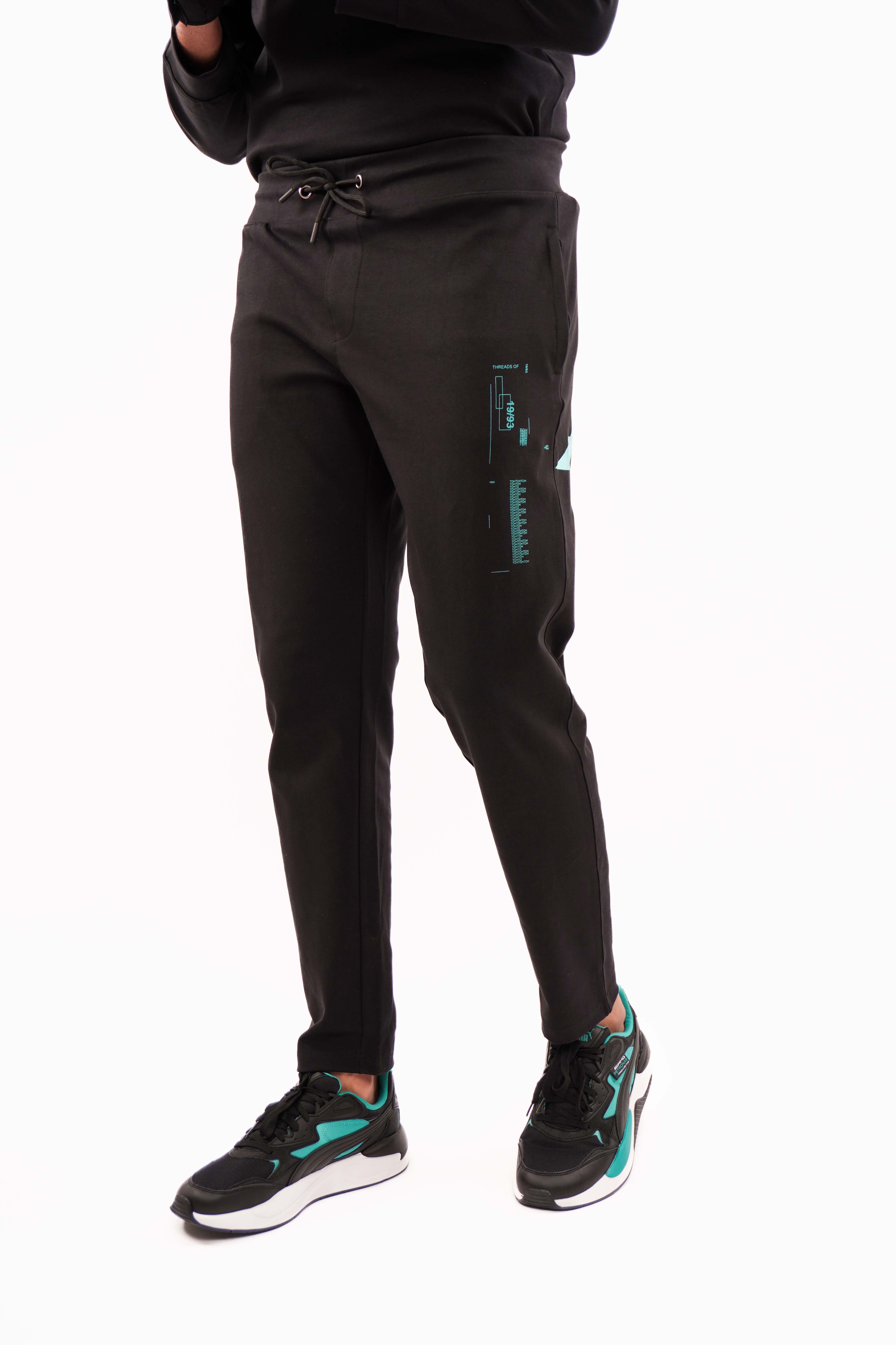 Black Regular Fit Track Pant