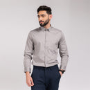 Light Grey Satin Regular Fit Shirt