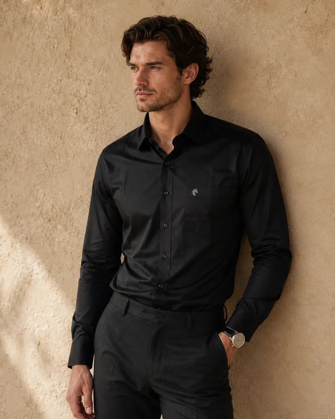 Black - Premium Giza Cotton Formal Shirt