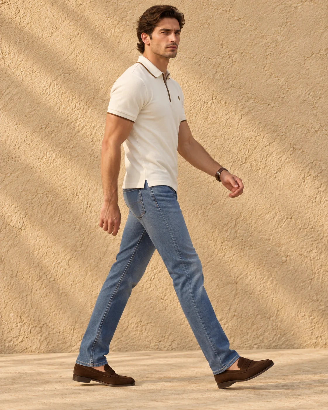 MEN'S ZIPPER POLO