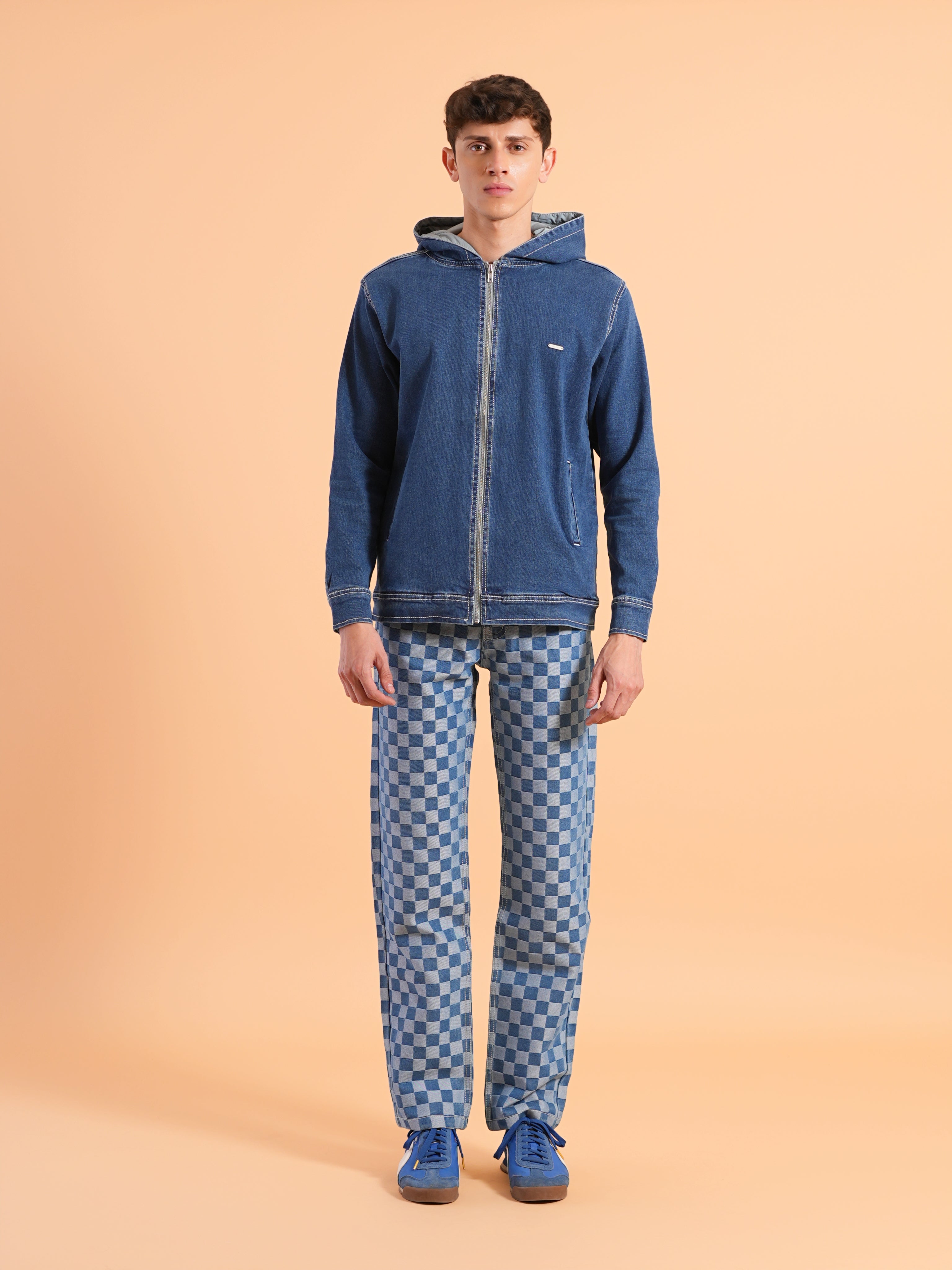 LIGHT BLUE Regular Fit Hoodie