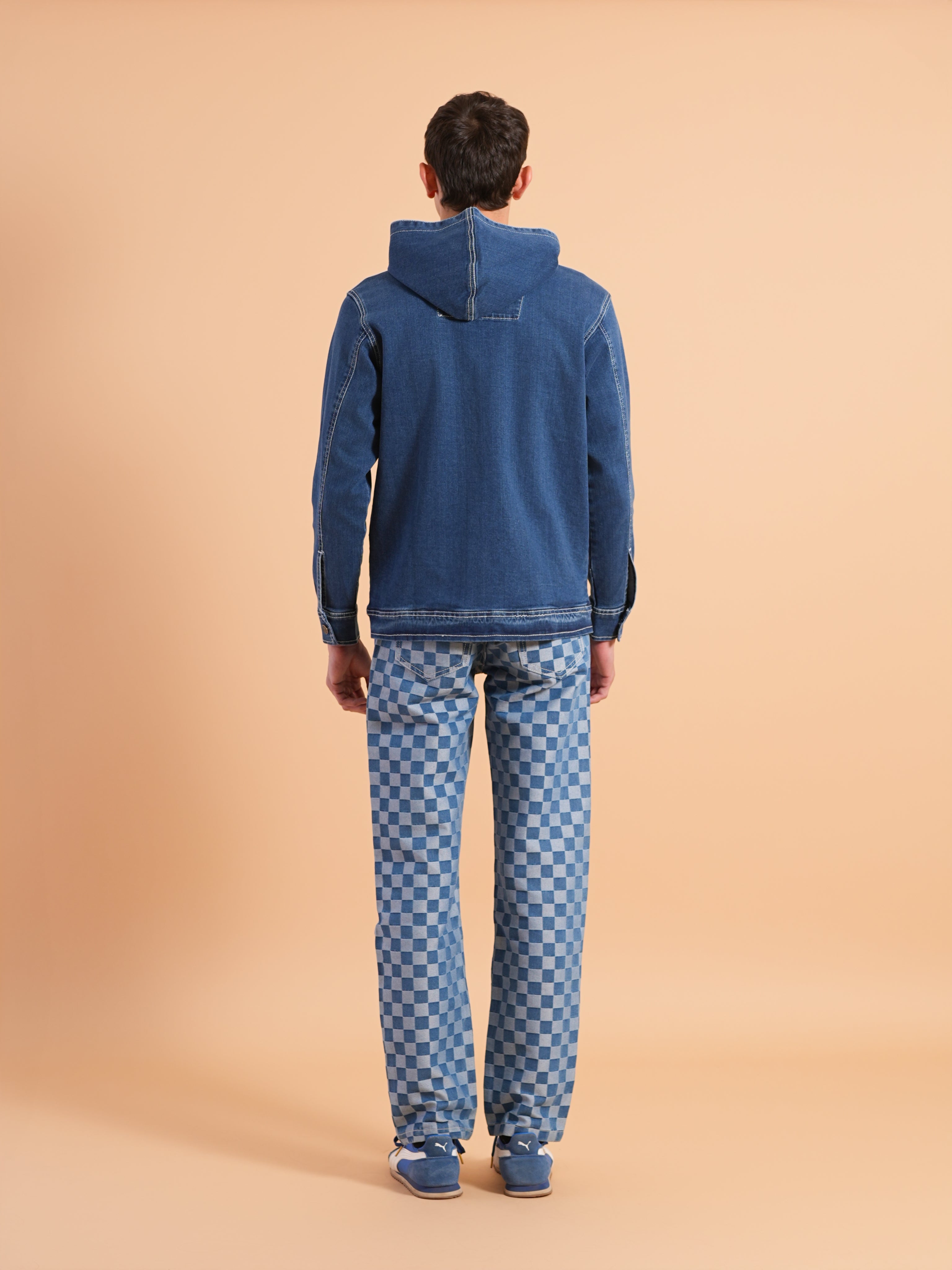 LIGHT BLUE Regular Fit Hoodie