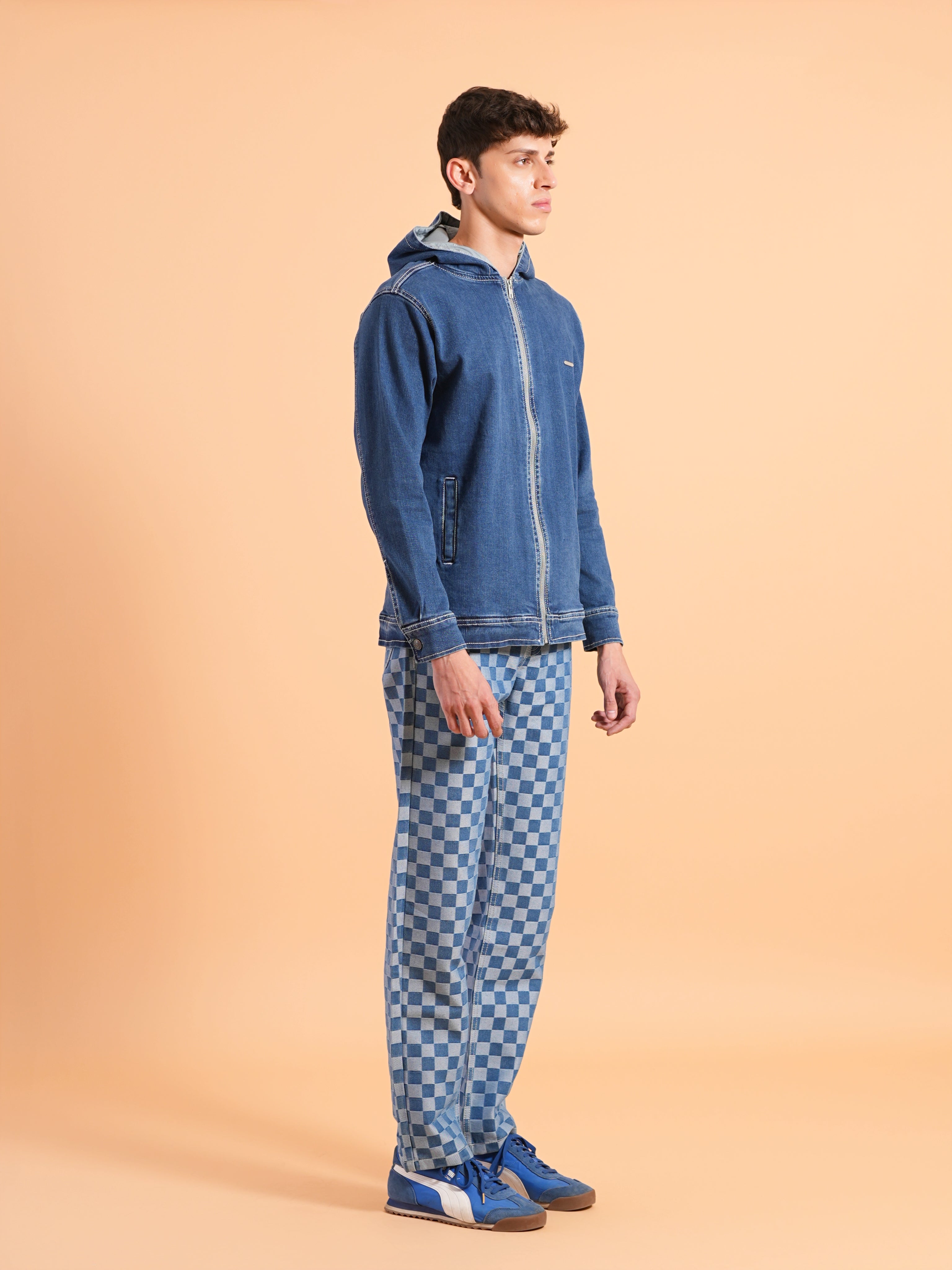 LIGHT BLUE Regular Fit Hoodie