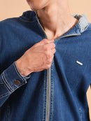 LIGHT BLUE Regular Fit Hoodie