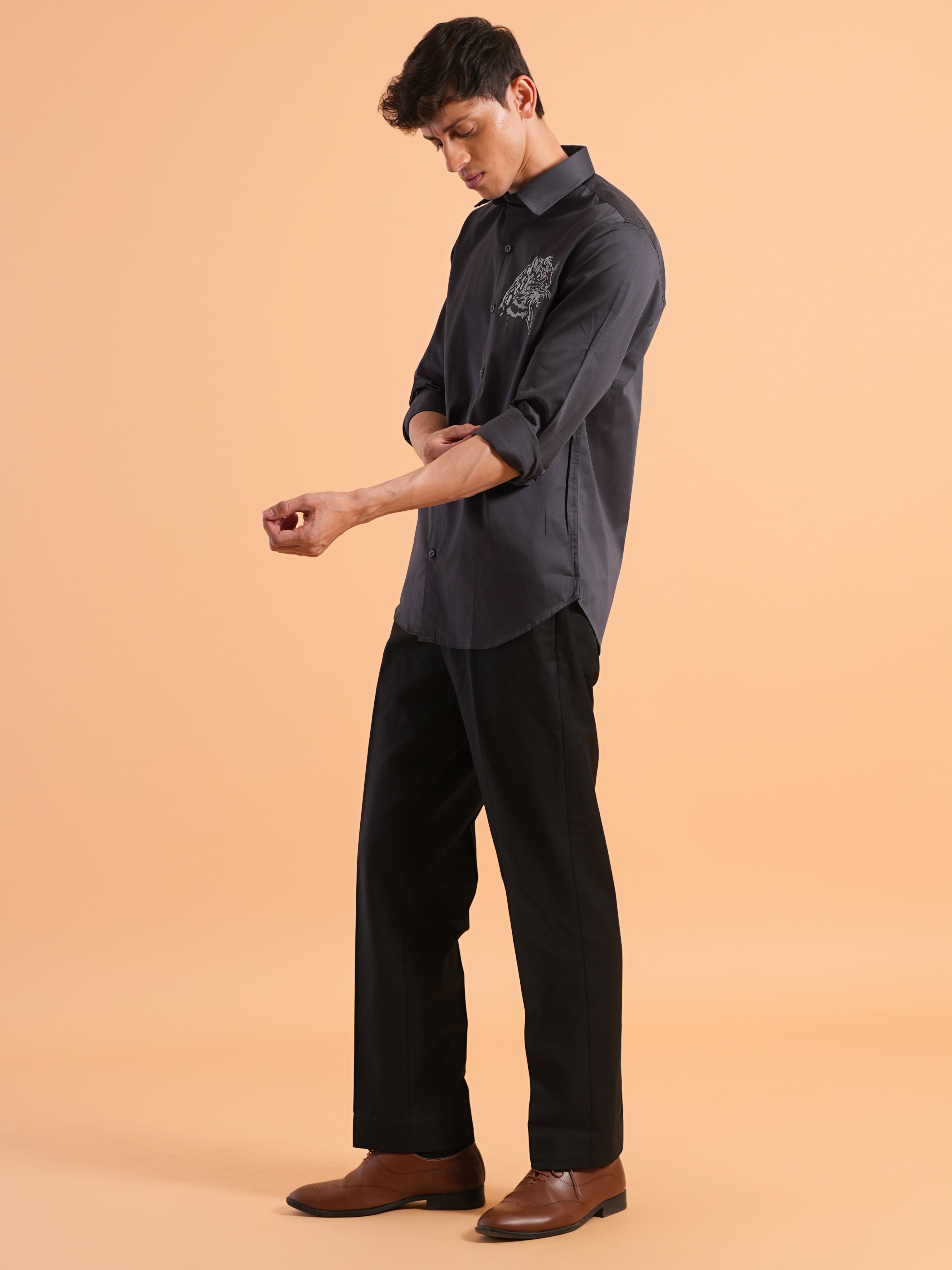 Grey Heritage Embroidered Shirt