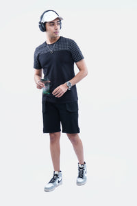 Black Printed Regular Fit T-shirt