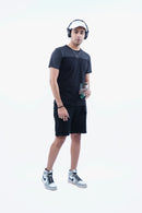 Black Printed Regular Fit T-shirt