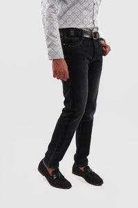 Jet Black Regular Fit Denim