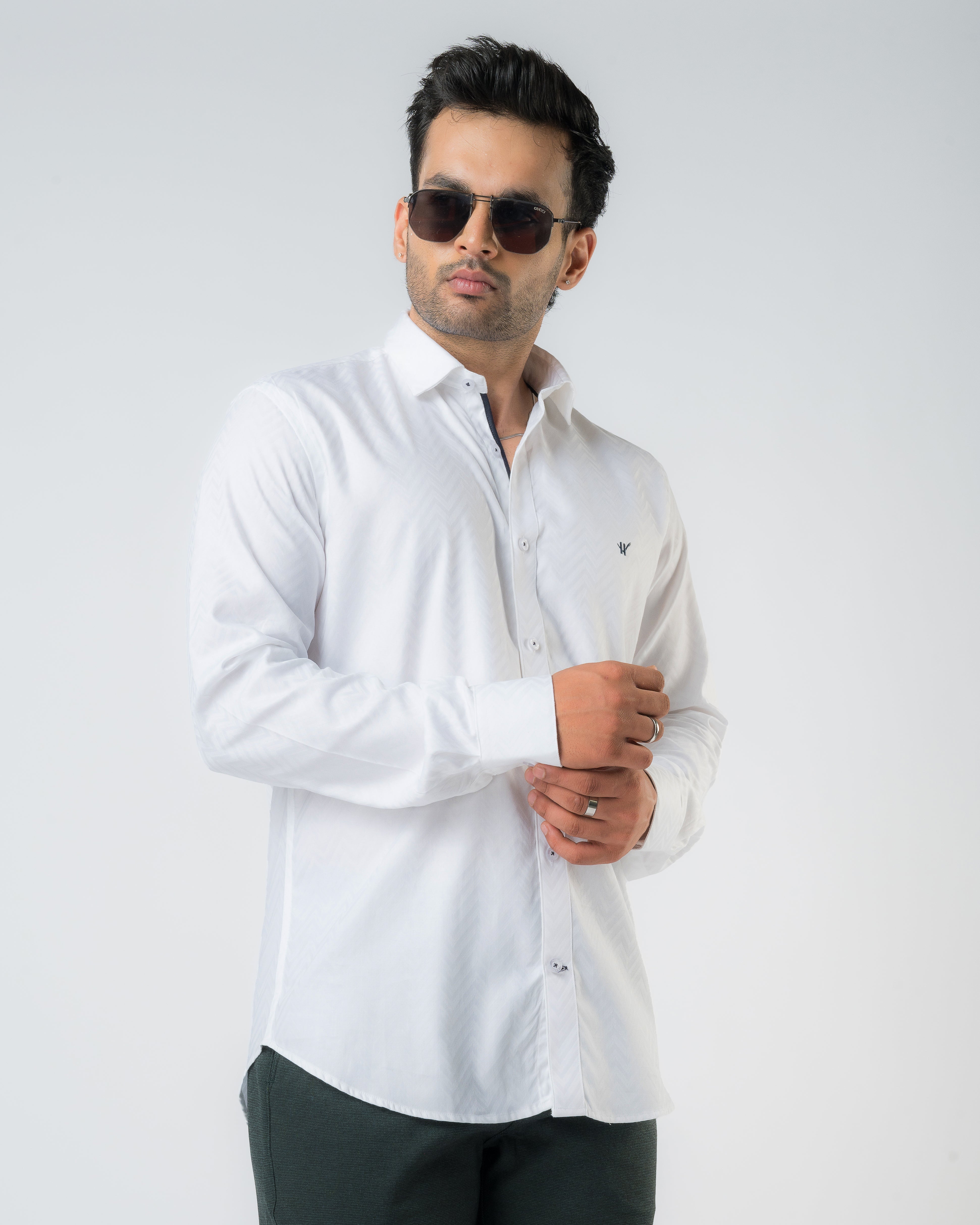 Snowfall White Slim Fit Shirt