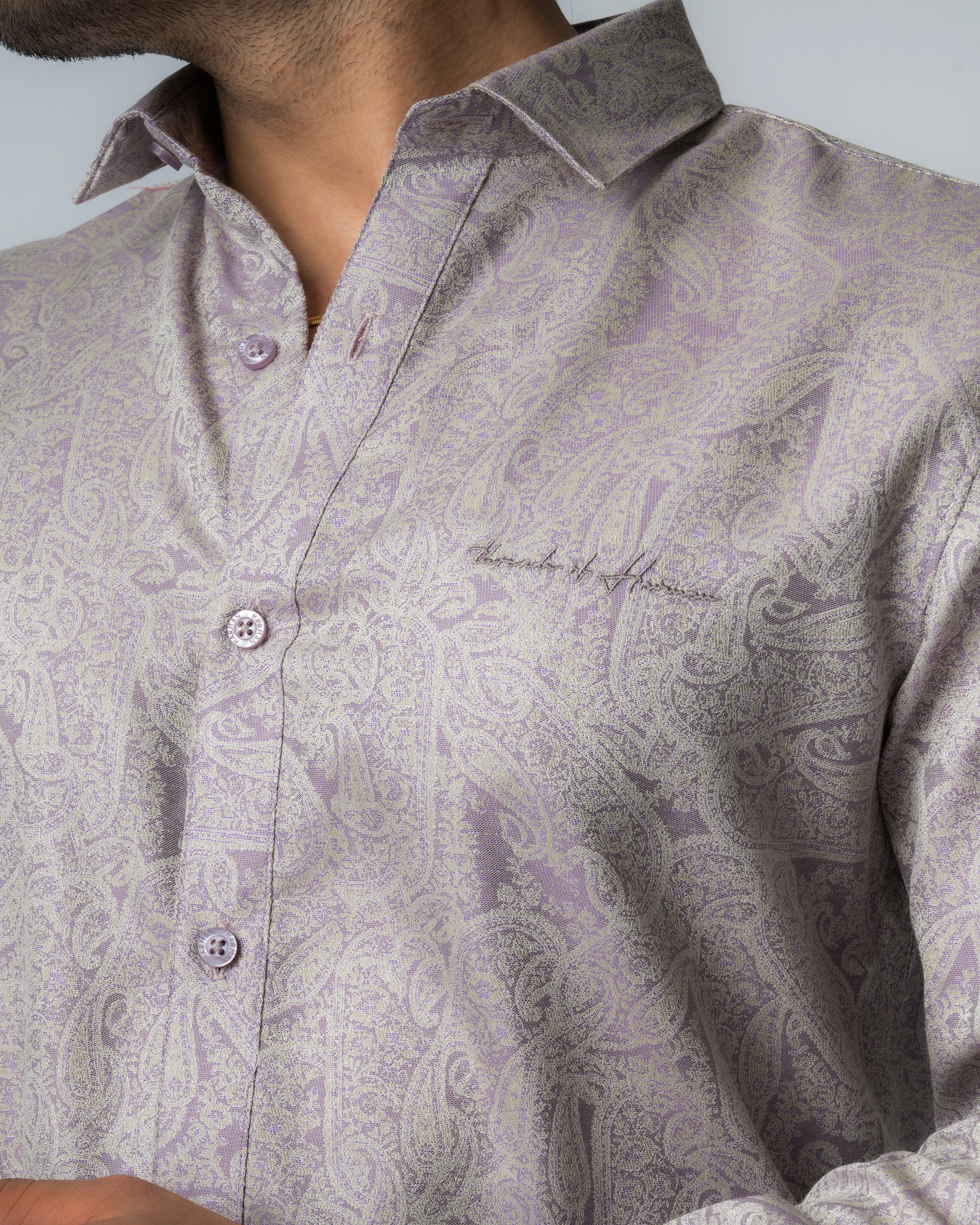 Iris Glow Jacquard Slim Fit Shirt