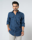 Indigo Slim Fit Shirt