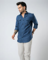 Indigo Slim Fit Shirt