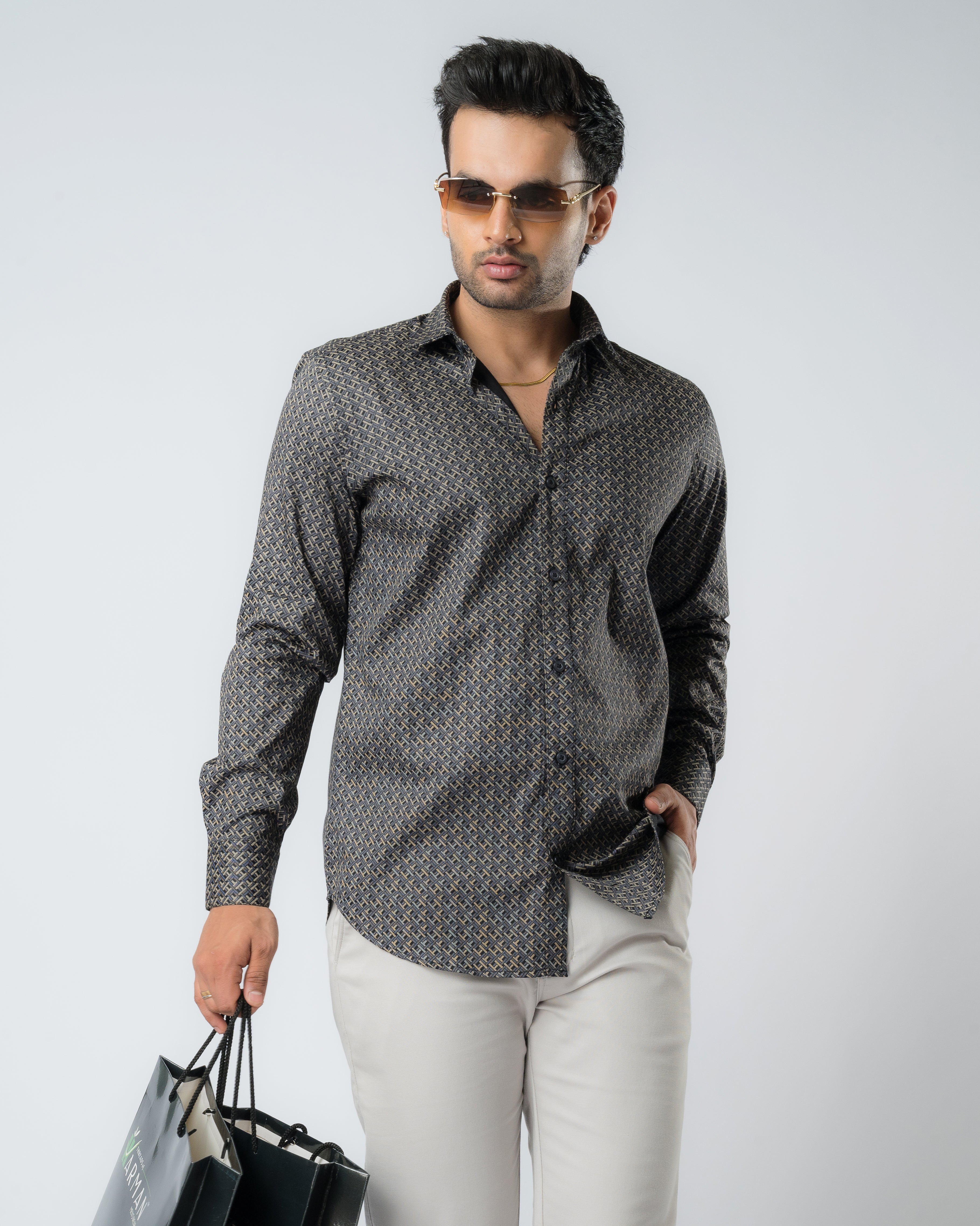 Charcoal Tide Slim Fit Shirt