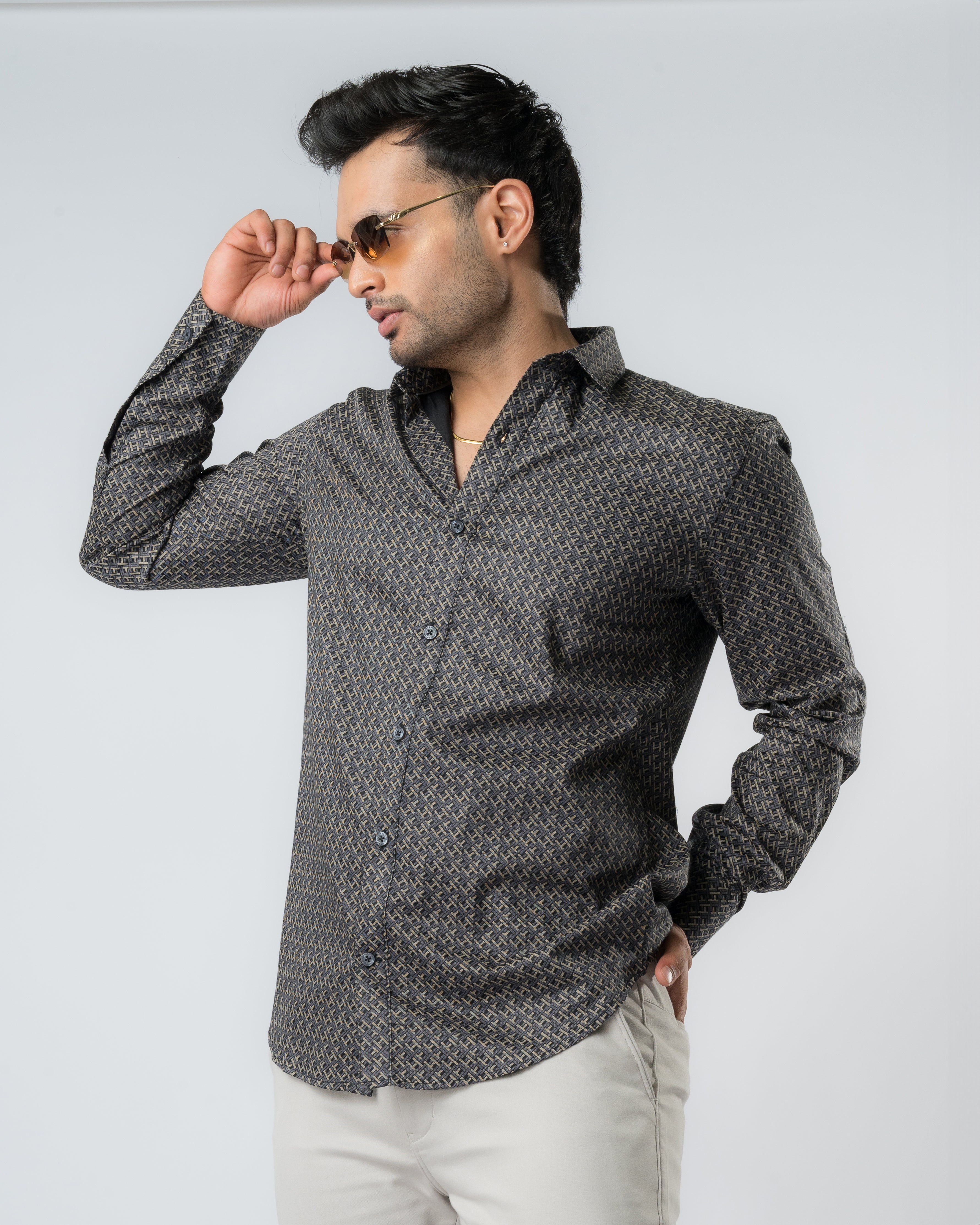 Charcoal Tide Slim Fit Shirt