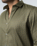 Olive Slate Green Slim Fit Shirt