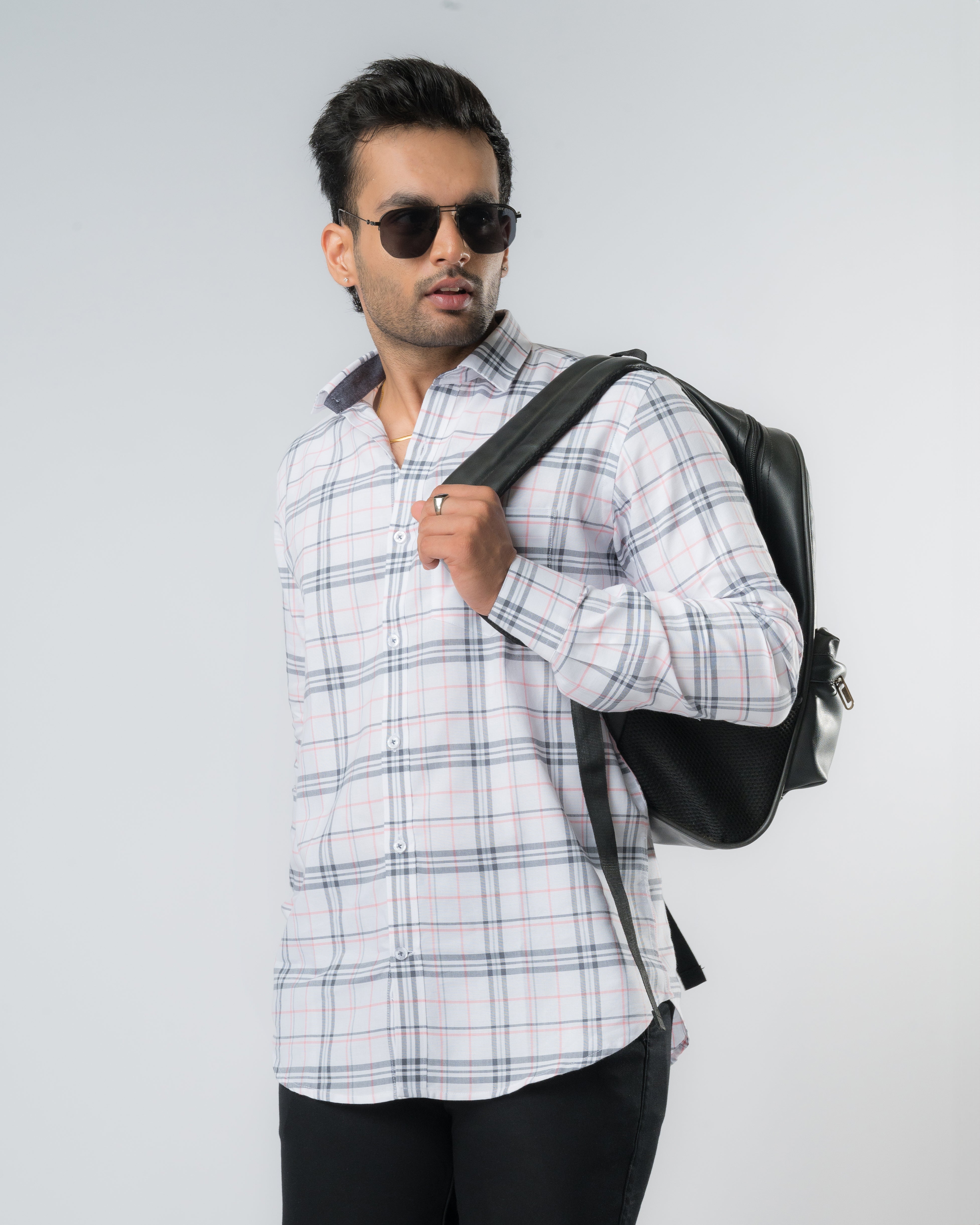 White Horizon Regular Fit Shirt