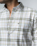 White Melange Regular Fit Shirt