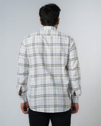 White Melange Regular Fit Shirt