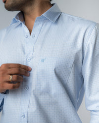 Pastel Blue Slim Fit Shirt