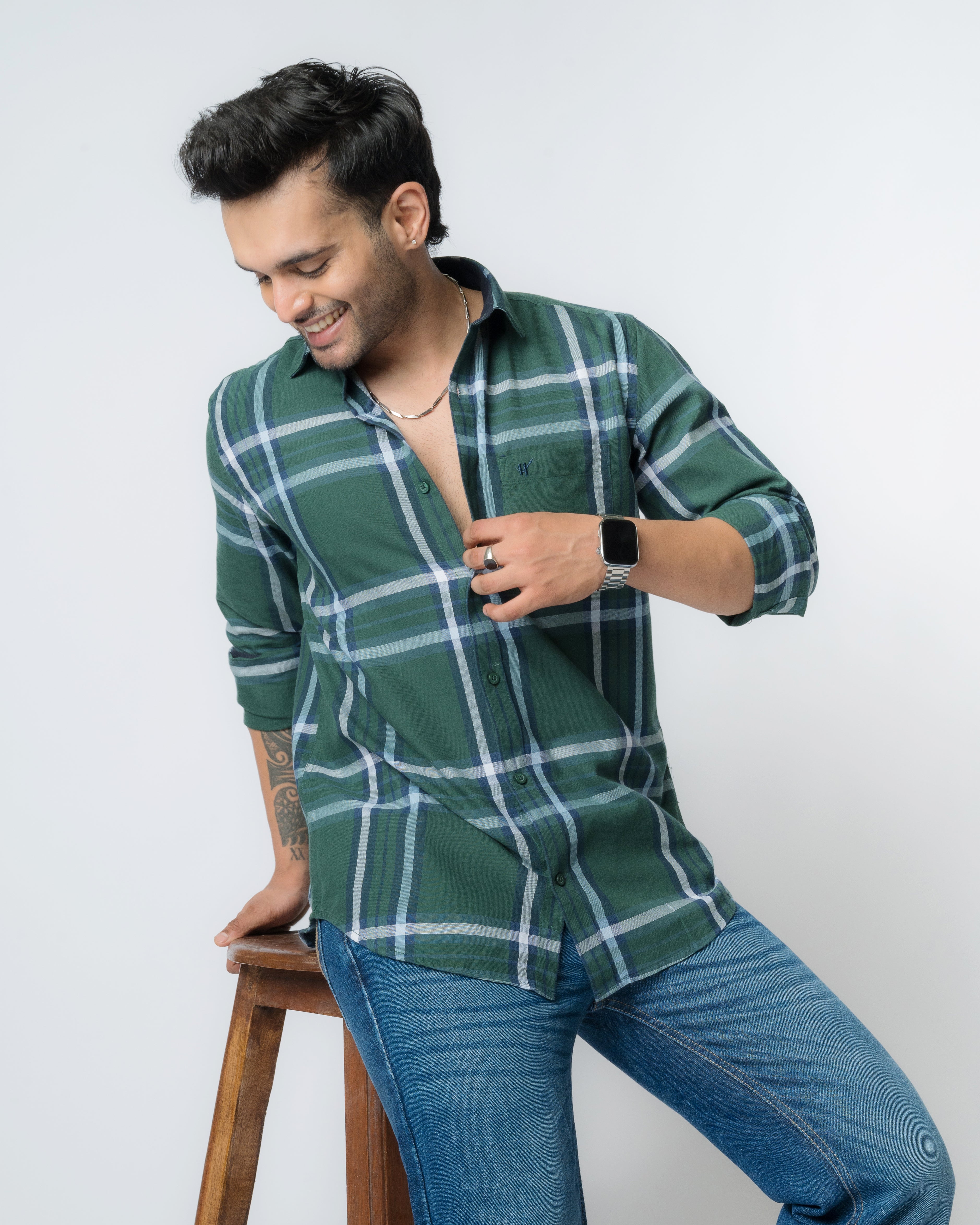 Evergreen Plaid Regular Fit Shirt