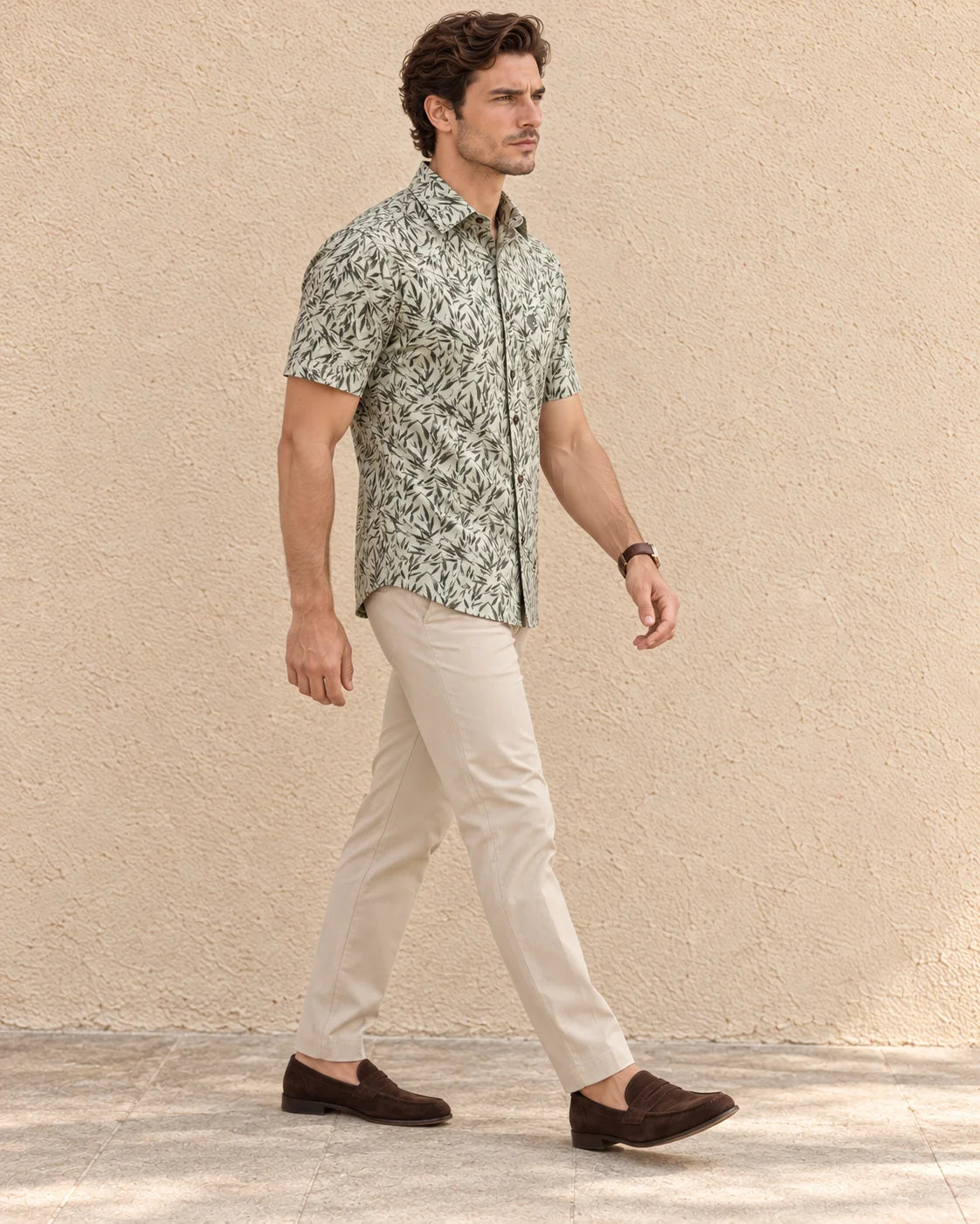 PISTA-MEN'S OXFORD ALL OVER PRINTED SHIRT