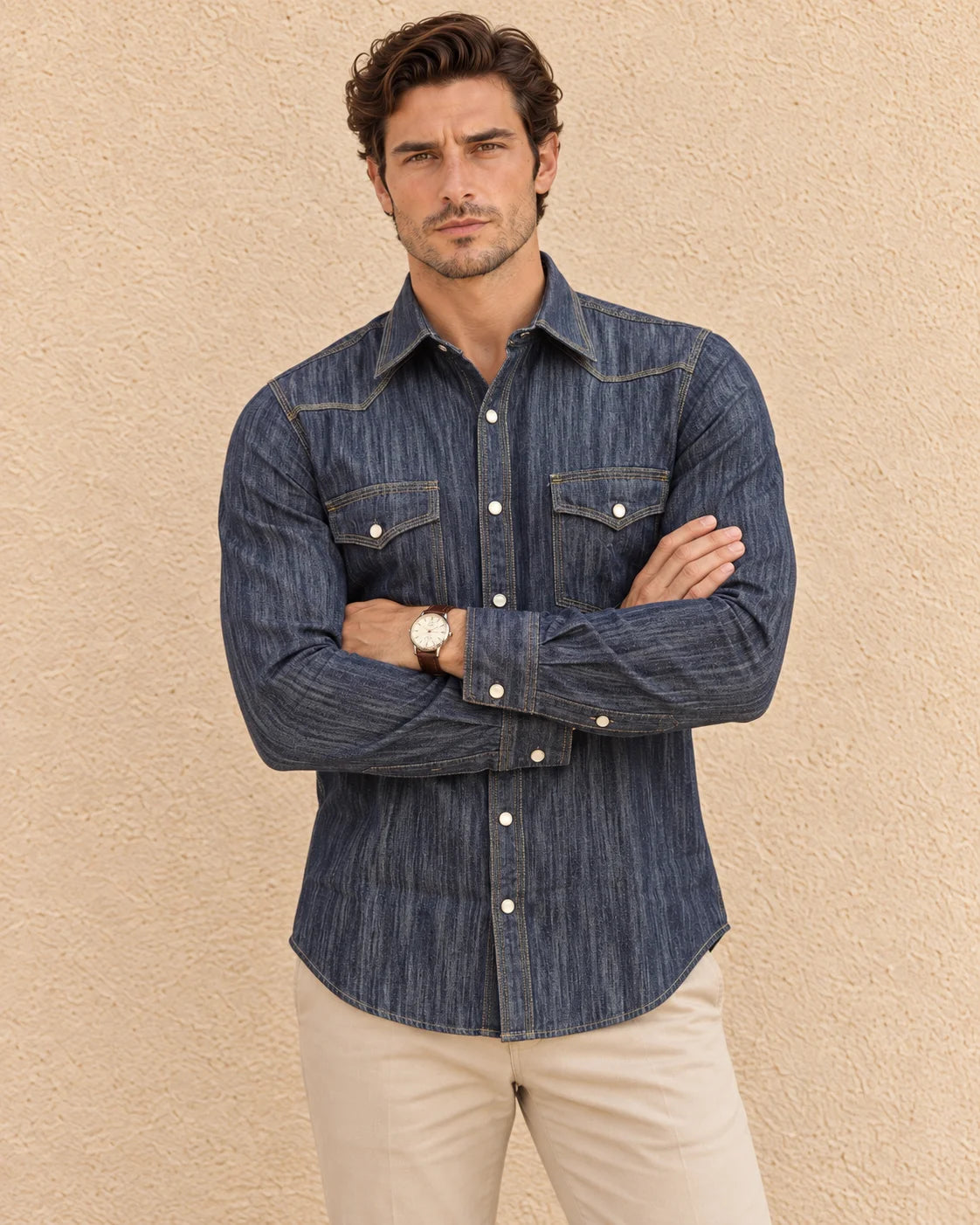MEN'S DENIM CASUAL SHIRT