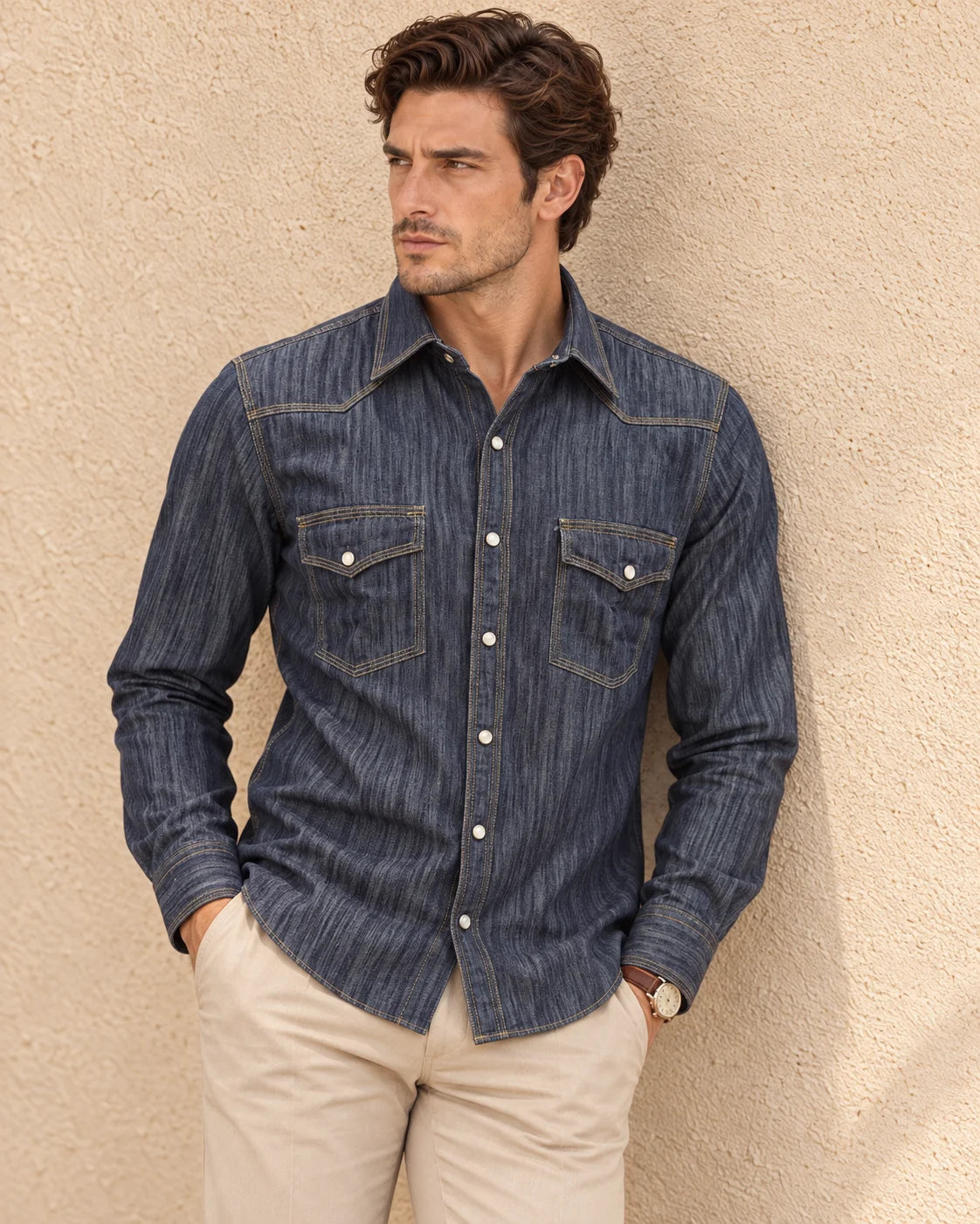 MEN'S DENIM CASUAL SHIRT