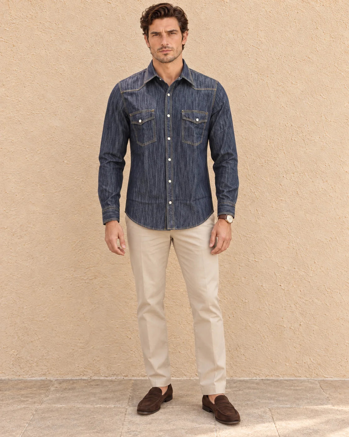 MEN'S DENIM CASUAL SHIRT