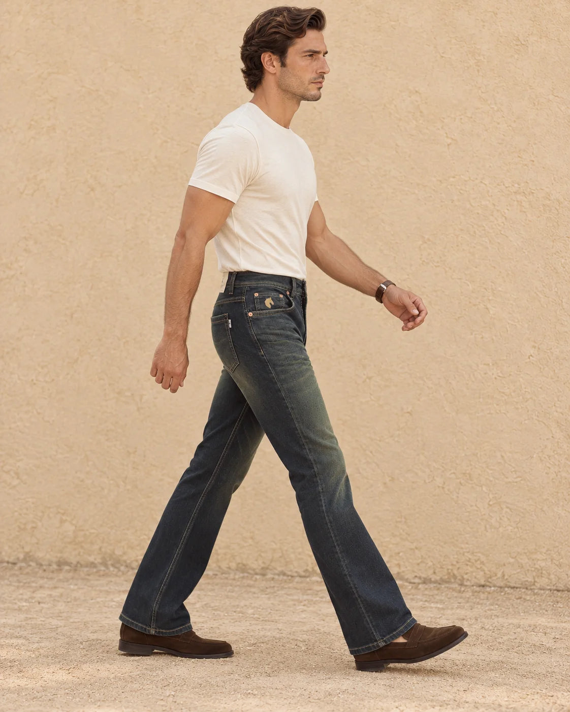 WASHED GREEN JEANS