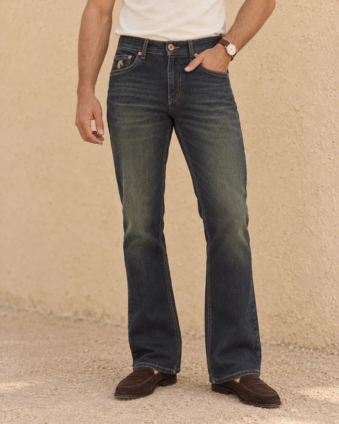 WASHED GREEN JEANS