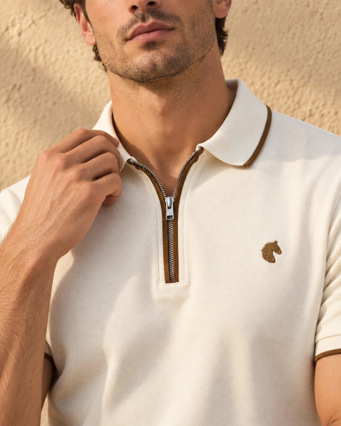 MEN'S ZIPPER POLO