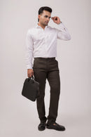 White Satin Slim Fit Shirt