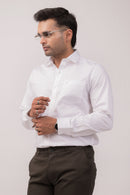 White Satin Slim Fit Shirt