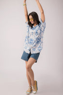 Blue Floral Casual Shirt