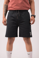 Black Solid Regular Fit Short