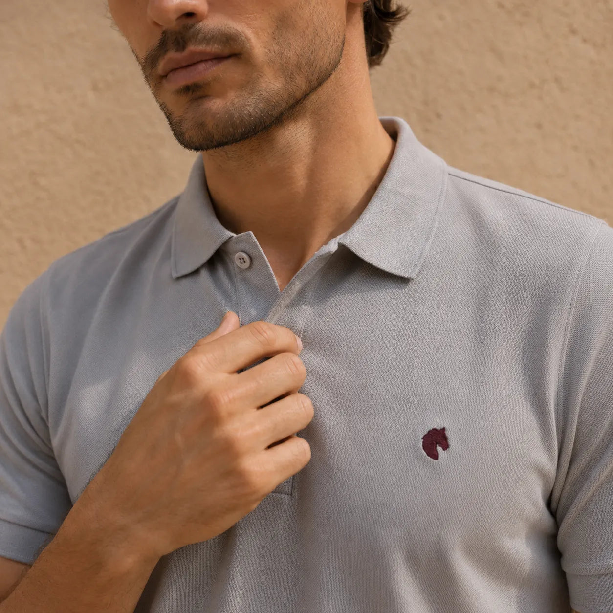 Light Gray - Men's Polo T-Shirt