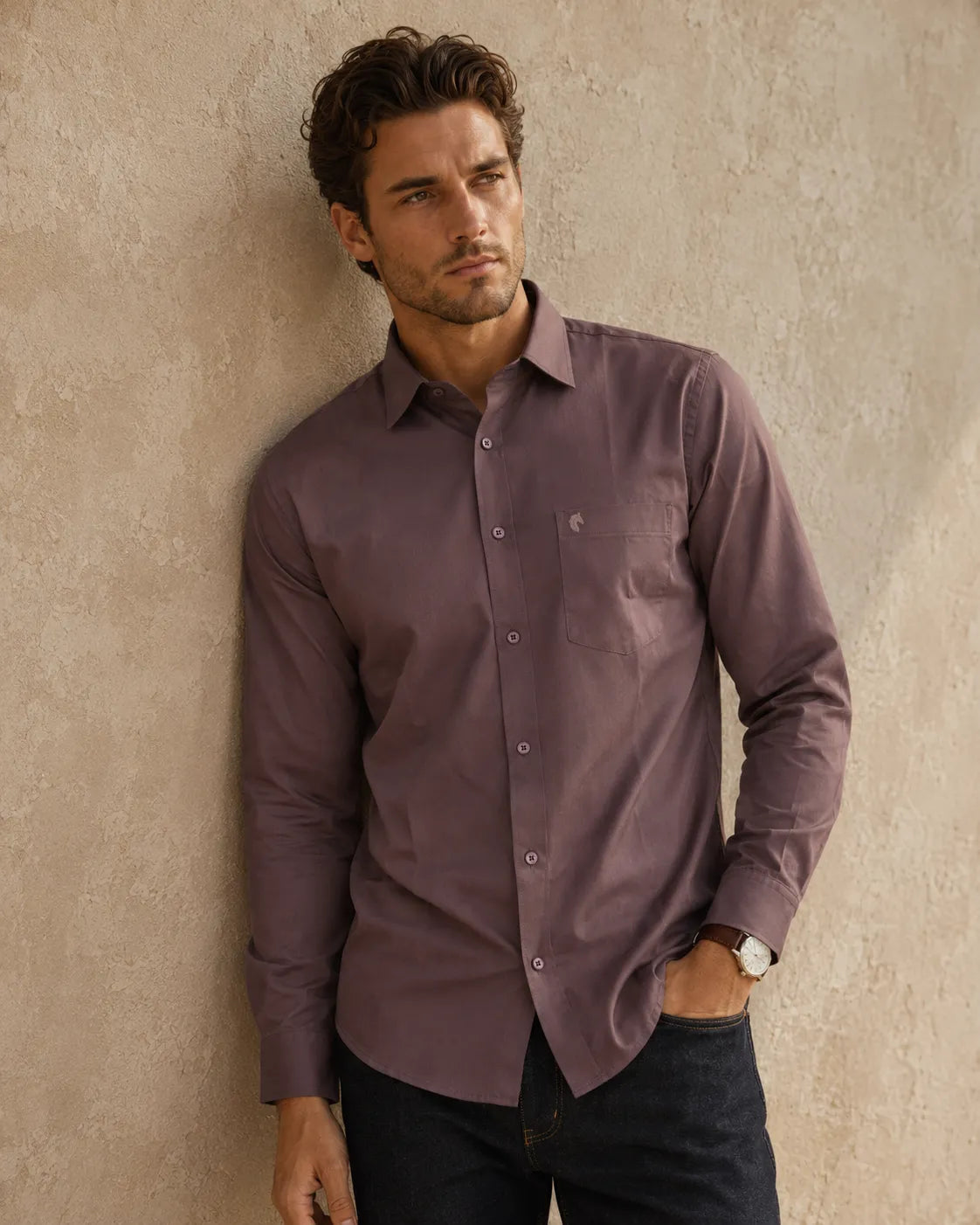Muted Pink - Premium Giza Cotton Formal Shirt