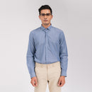 Bluish Grey Solid Regular Fit Shirt