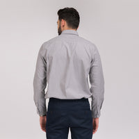 Grey Solid Regular Fit Shirt