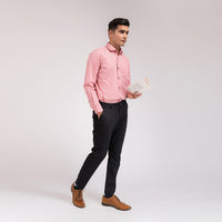 Peach Stripes Regular Fit Shirt