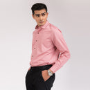 Peach Stripes Regular Fit Shirt